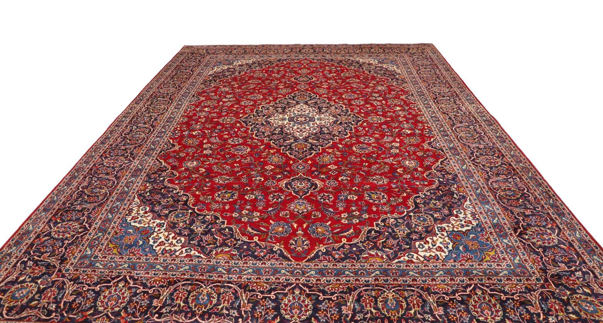 Handgeknüpfter Kashan Perserteppich 299 × 400 cm