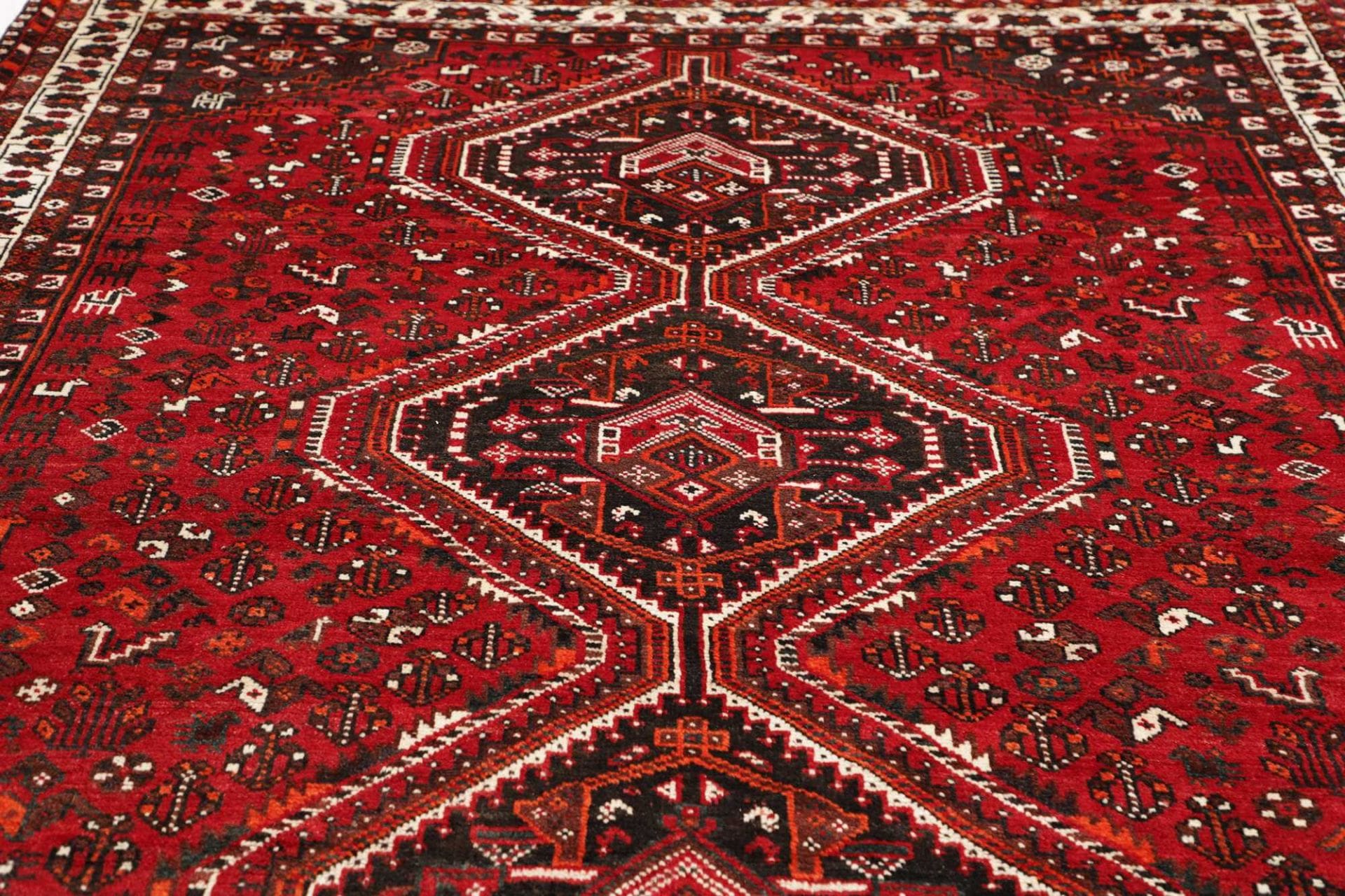 Handgeknüpfter Shiraz Perserteppich, 228 × 300 cm, Wolle