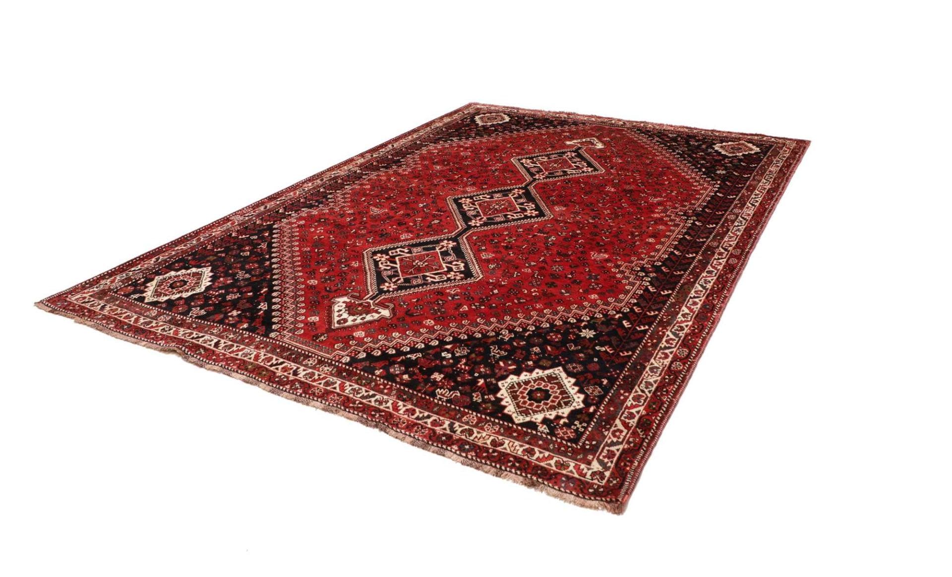 Handgeknüpfter Shiraz Perserteppich, 233 × 323 cm, Wolle