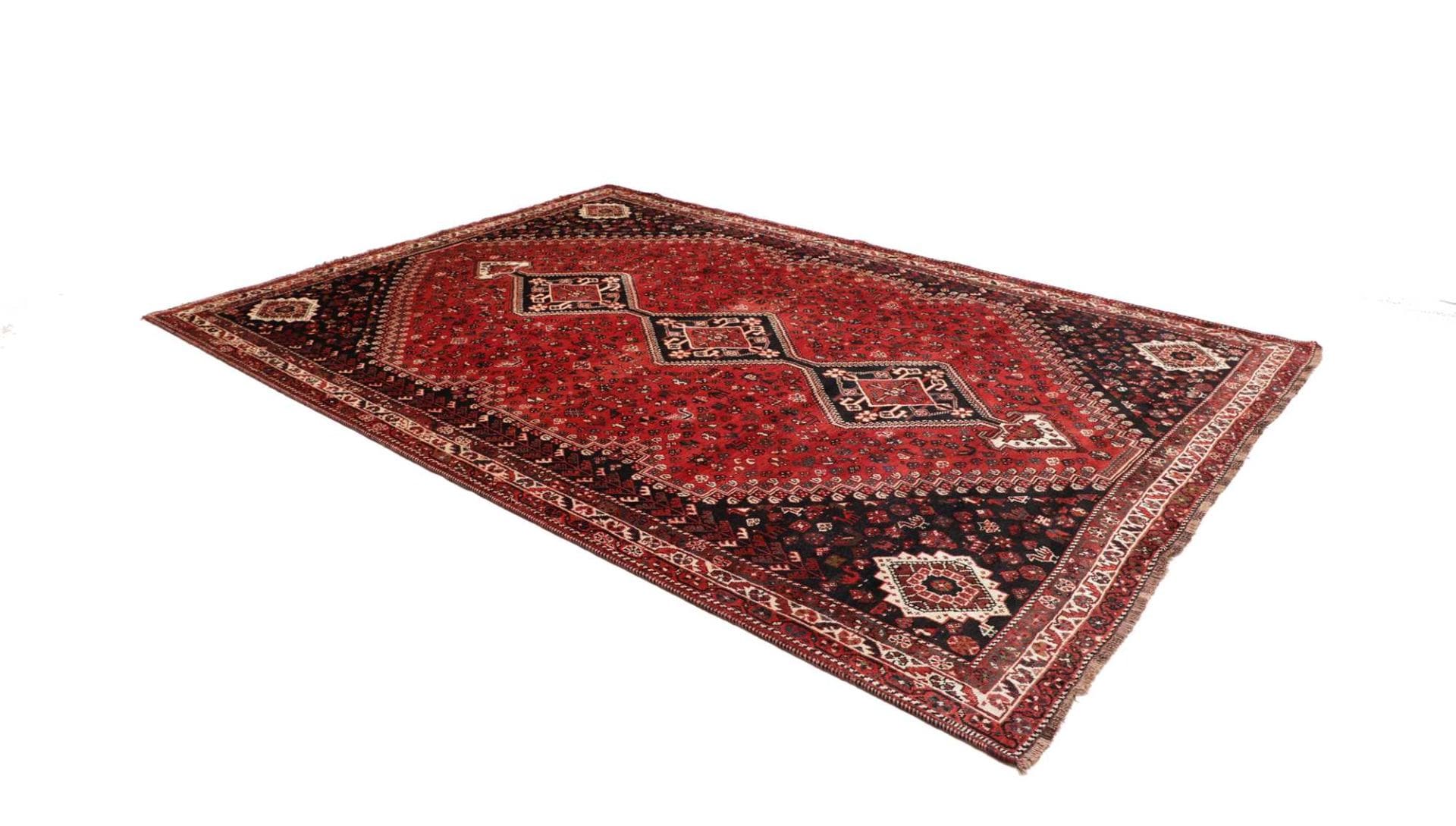 Handgeknüpfter Shiraz Perserteppich, 233 × 323 cm, Wolle