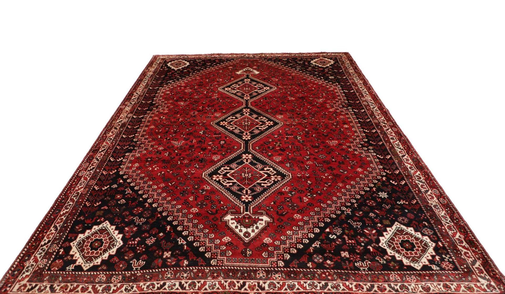 Handgeknüpfter Shiraz Perserteppich, 233 × 323 cm, Wolle