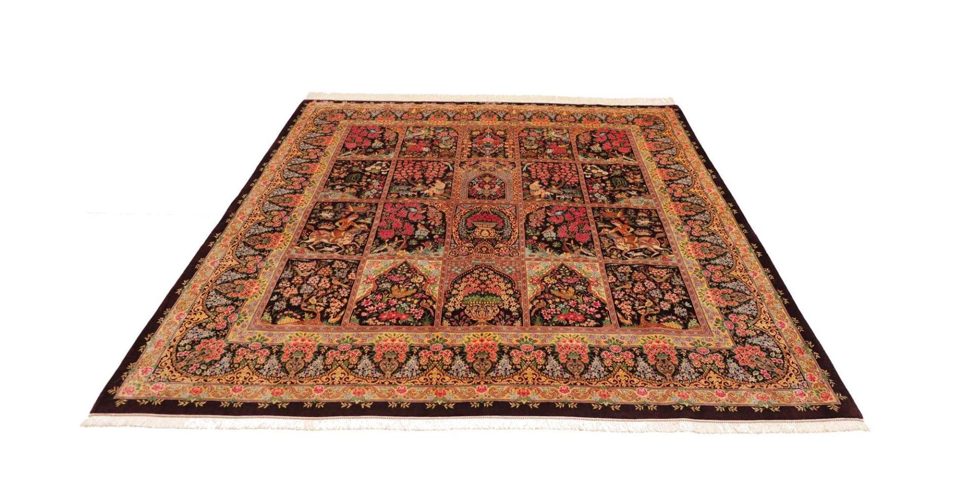 Handgeknüpfter Ghom Perserteppich 200 × 207 cm
