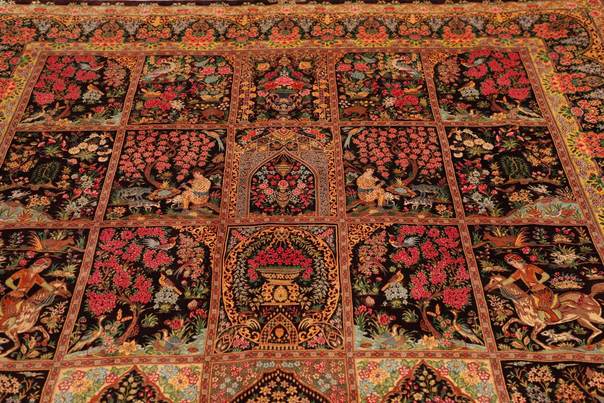 Handgeknüpfter Ghom Perserteppich 200 × 207 cm