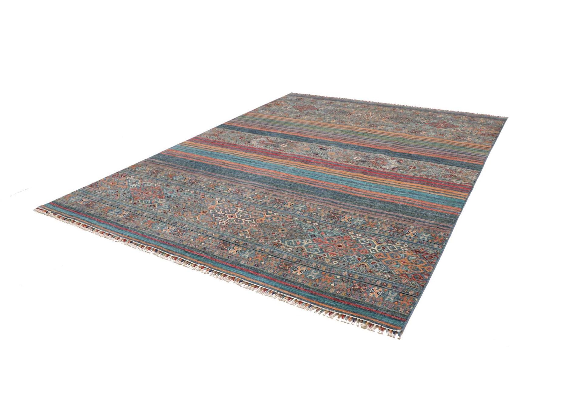 orientteppich-samarkand-246-x-305-cm-handgeknupft-wolle-bunt-1 Samarkand Orientteppich aus Pakistan, 246 × 305 cm