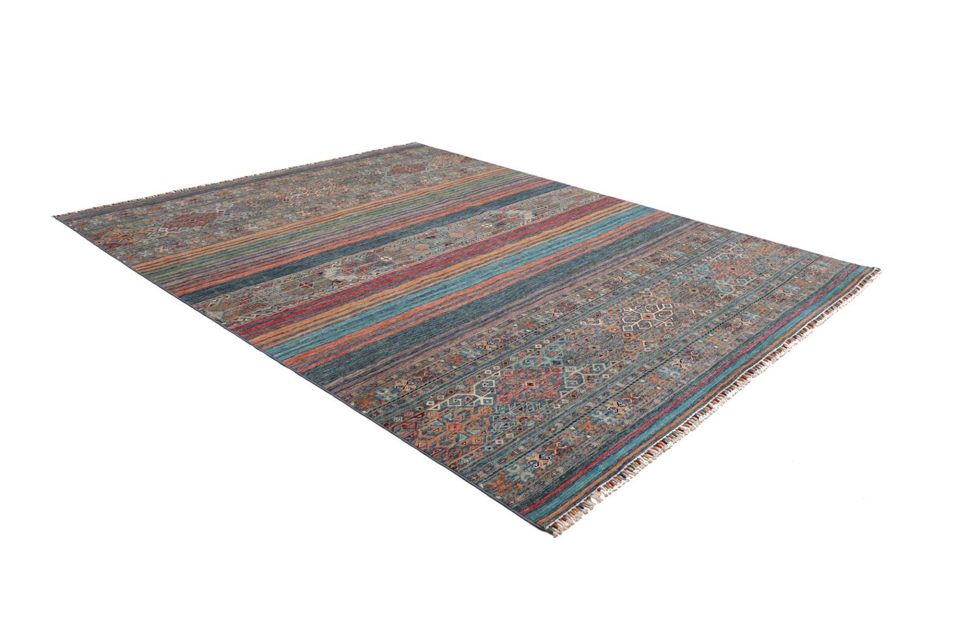 orientteppich-samarkand-246-x-305-cm-handgeknupft-wolle-bunt-2 Samarkand Orientteppich aus Pakistan, 246 × 305 cm