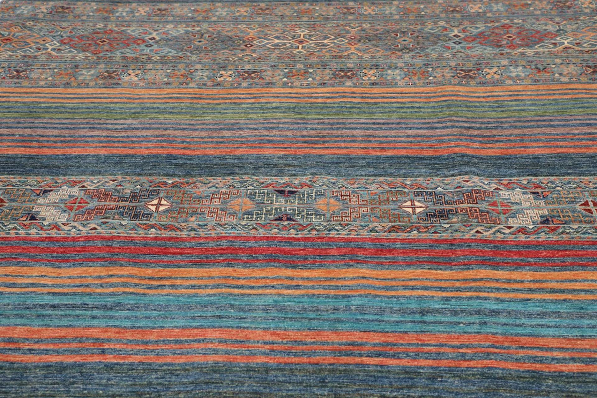orientteppich-samarkand-246-x-305-cm-handgeknupft-wolle-bunt-7 Samarkand Orientteppich aus Pakistan, 246 × 305 cm