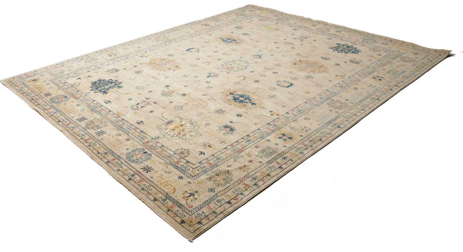 Farahan Ziegler Orientteppich 246 × 300 cm aus Wolle, handgeknüpft