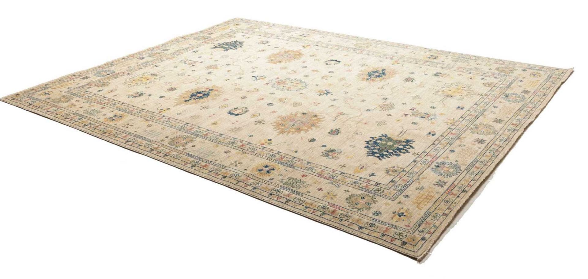Farahan Ziegler Orientteppich 246 × 300 cm aus Wolle, handgeknüpft