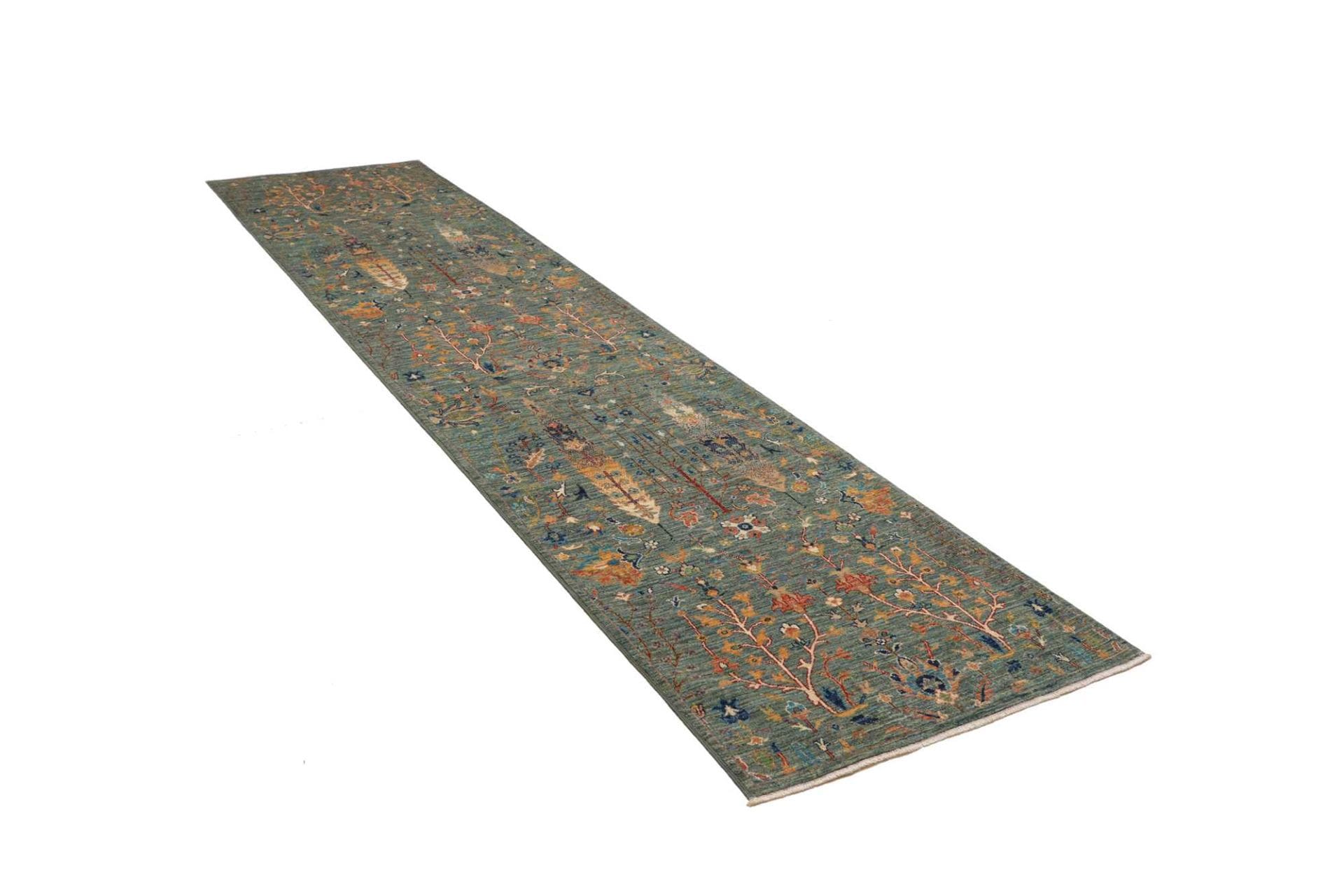 Handgeknüpfter Samarkand Orientteppich, 85 × 344 cm, Wolle