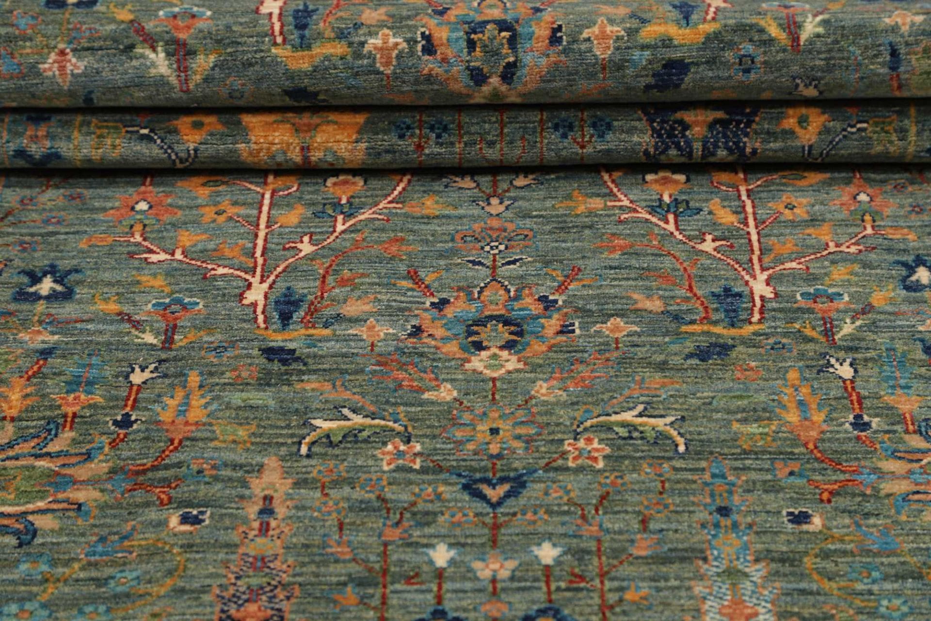 Handgeknüpfter Samarkand Orientteppich, 85 × 344 cm, Wolle