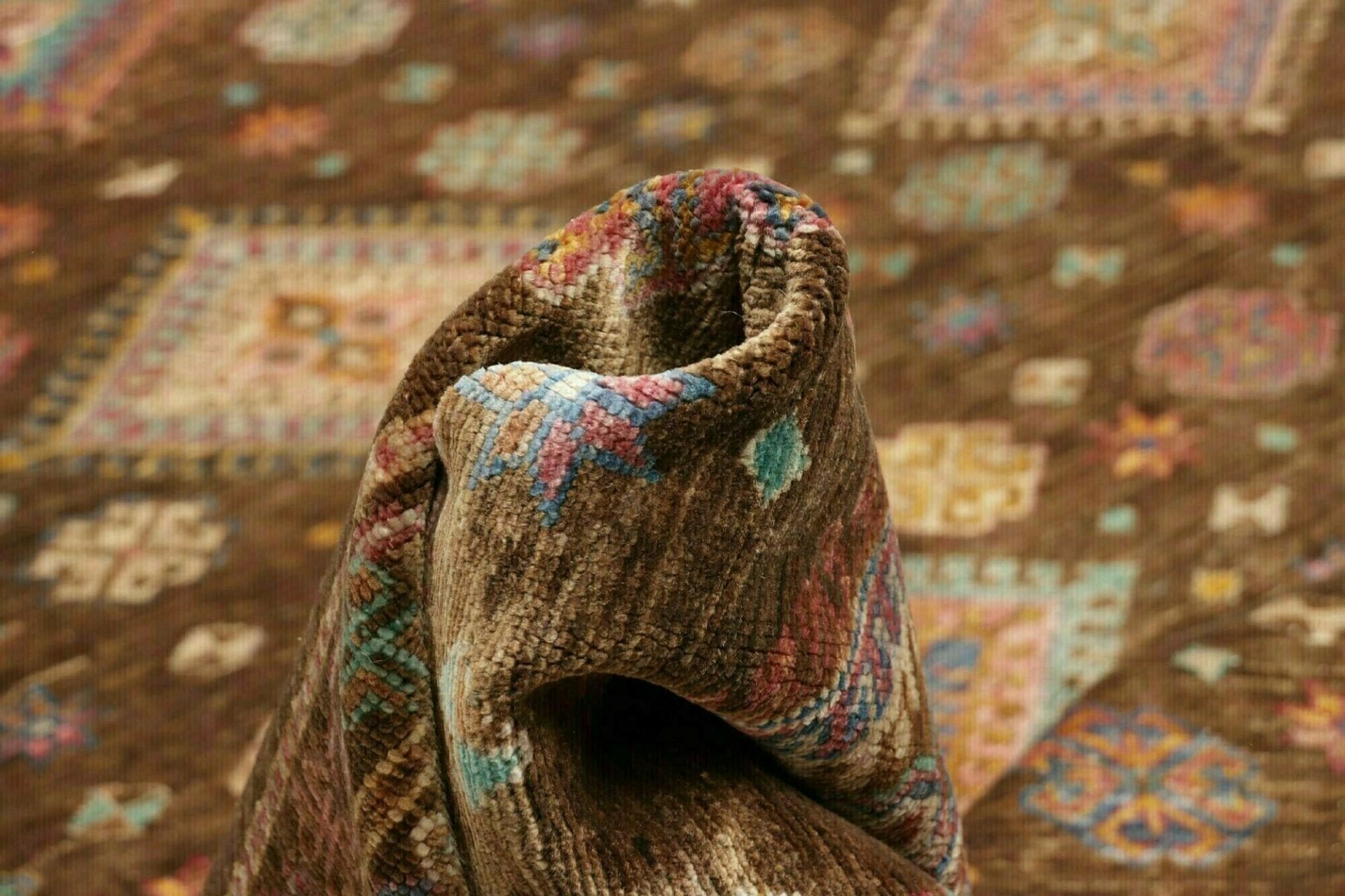 kazak-teppich-244-x-313cm-geometrisches-muster-handgeknupft-8 Kazak Orientteppich 244 × 313 cm aus Wolle, handgeknüpft