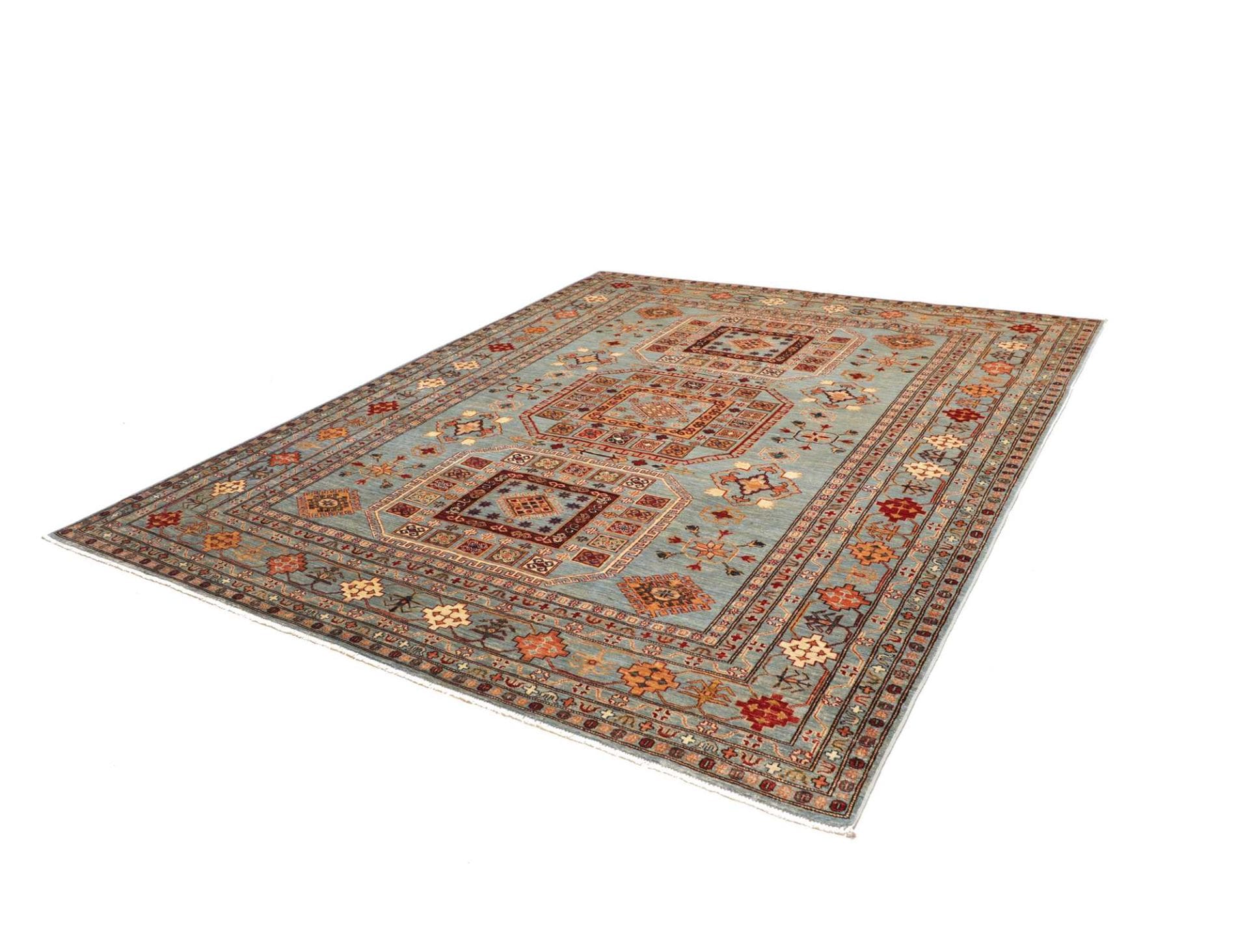 Kazak Orientteppich 249 × 300 cm aus Wolle, handgeknüpft