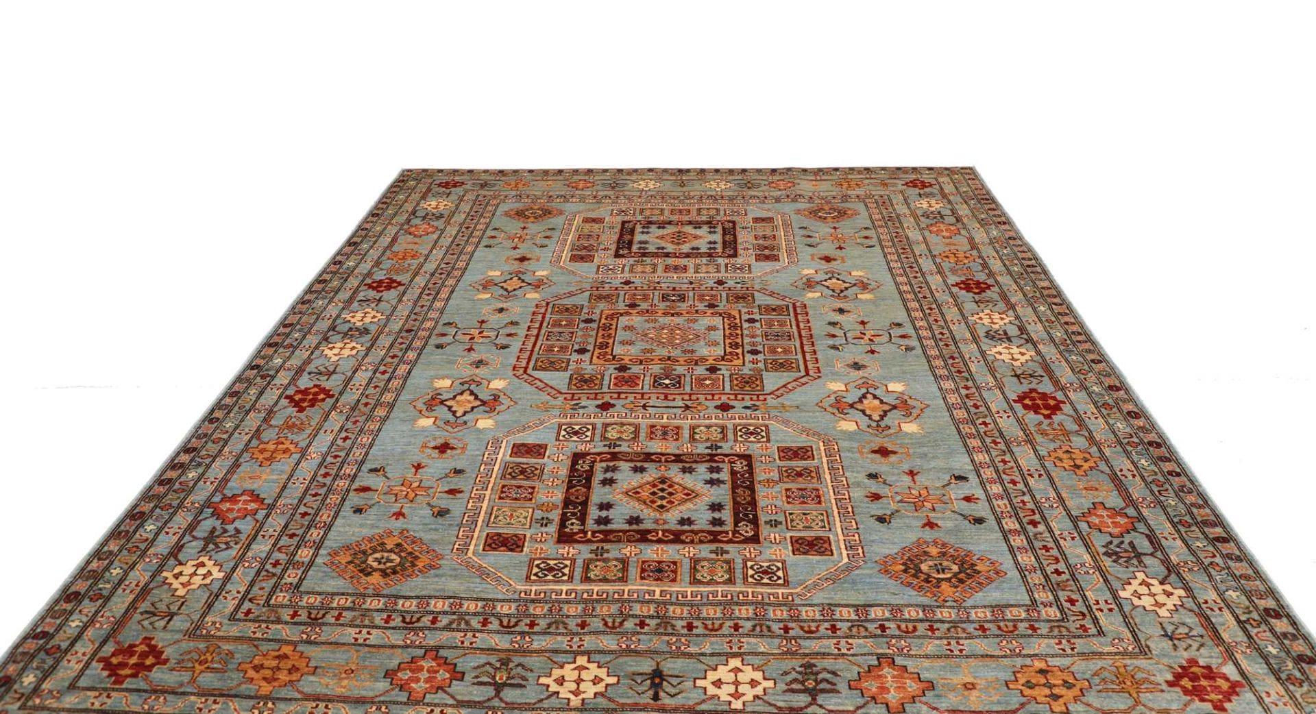 Kazak Orientteppich 249 × 300 cm aus Wolle, handgeknüpft