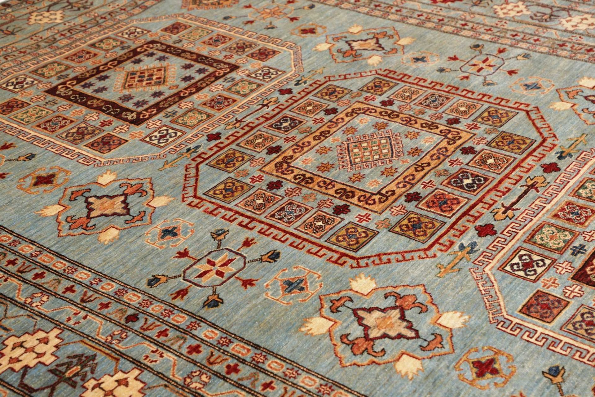 Kazak Orientteppich 249 × 300 cm aus Wolle, handgeknüpft