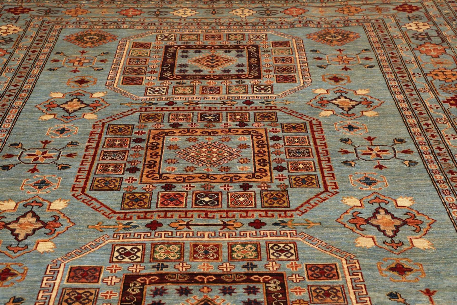 Kazak Orientteppich 249 × 300 cm aus Wolle, handgeknüpft