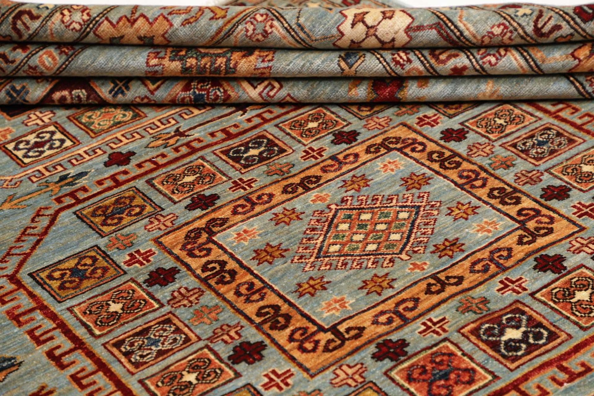 Kazak Orientteppich 249 × 300 cm aus Wolle, handgeknüpft