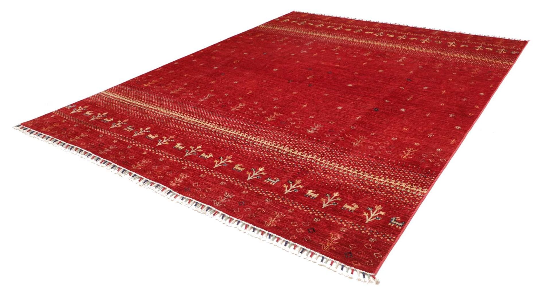 Handgewebter Gabbeh Orientteppich, 251 × 303 cm, Wolle