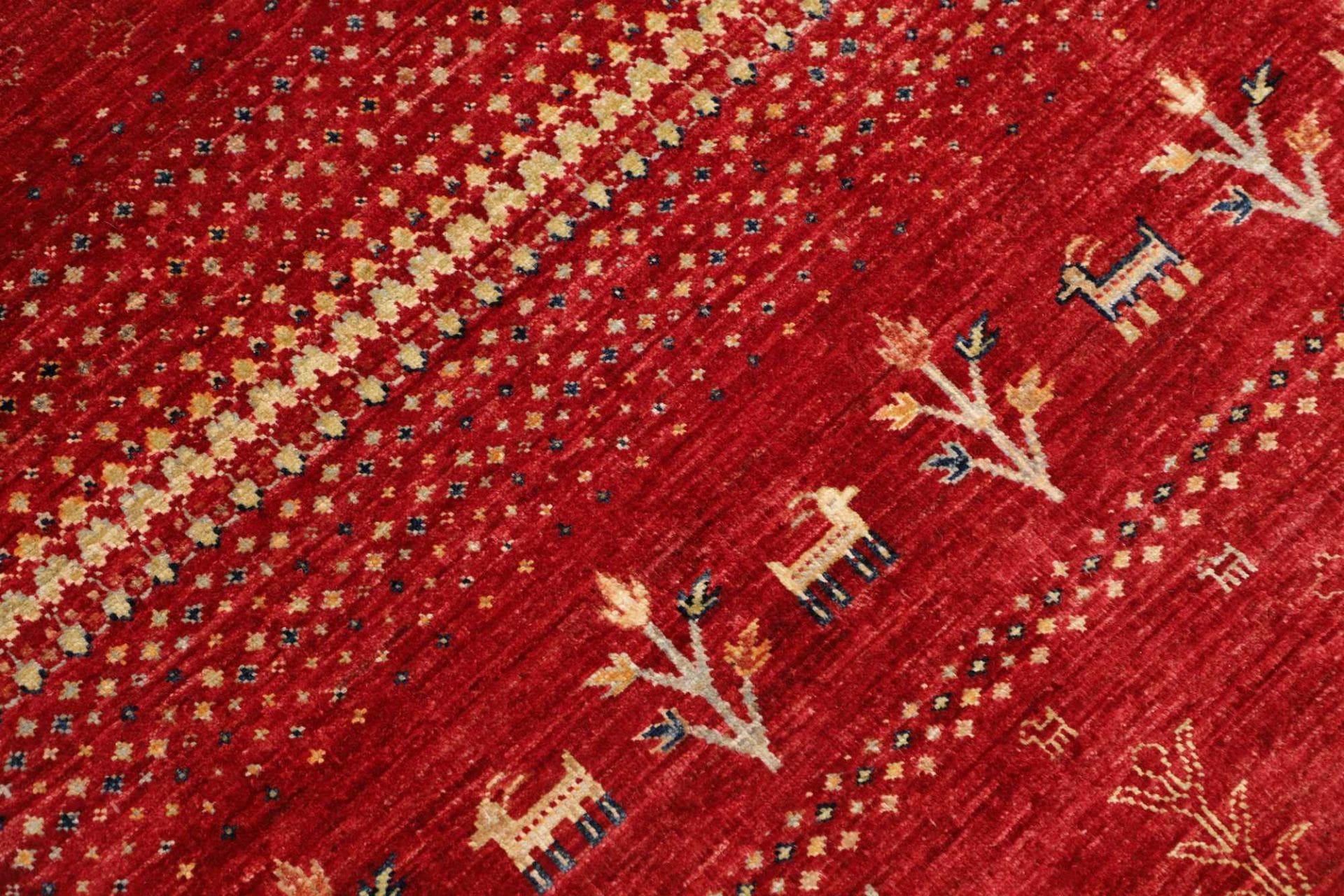 Handgewebter Gabbeh Orientteppich, 251 × 303 cm, Wolle