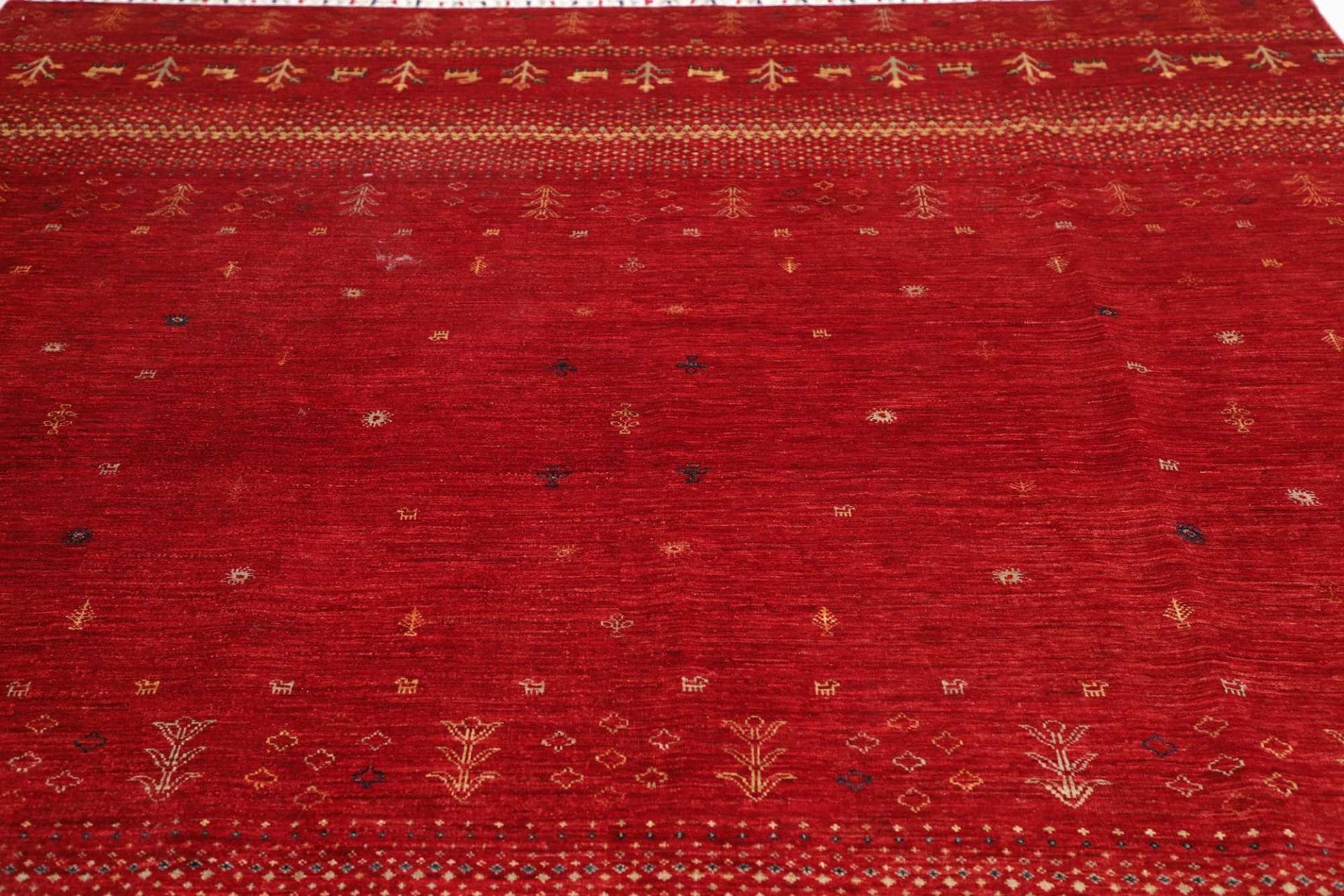 Handgewebter Gabbeh Orientteppich, 251 × 303 cm, Wolle