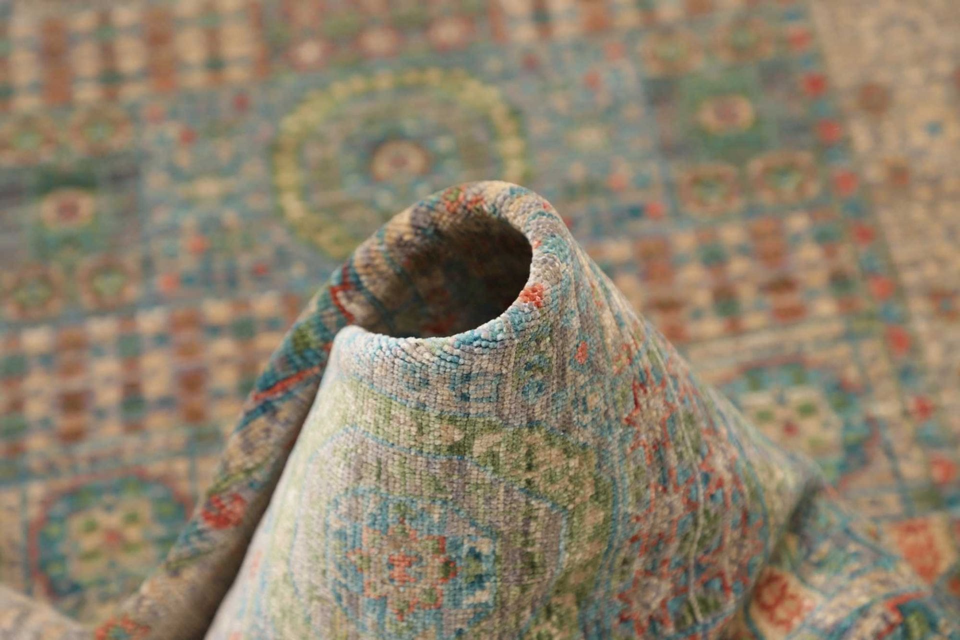 mamluk-orientteppich-82-x-299-cm-handgeknupft-seide-hochwertig-7 Handgeknüpfter Mamluk Orientteppich 82 × 299 cm