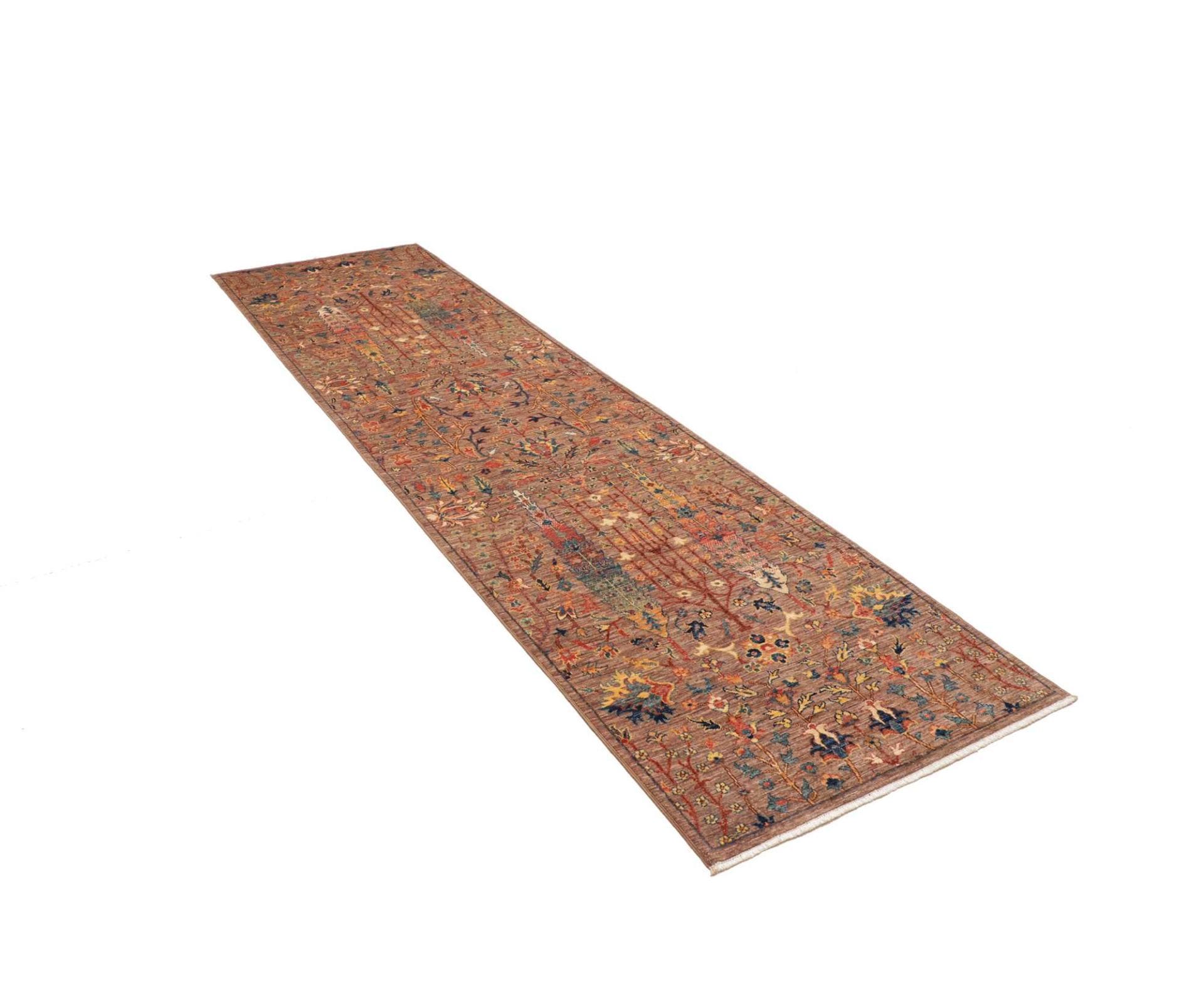 Handgeknüpfter Samarkand Orientteppich 82 × 301 cm