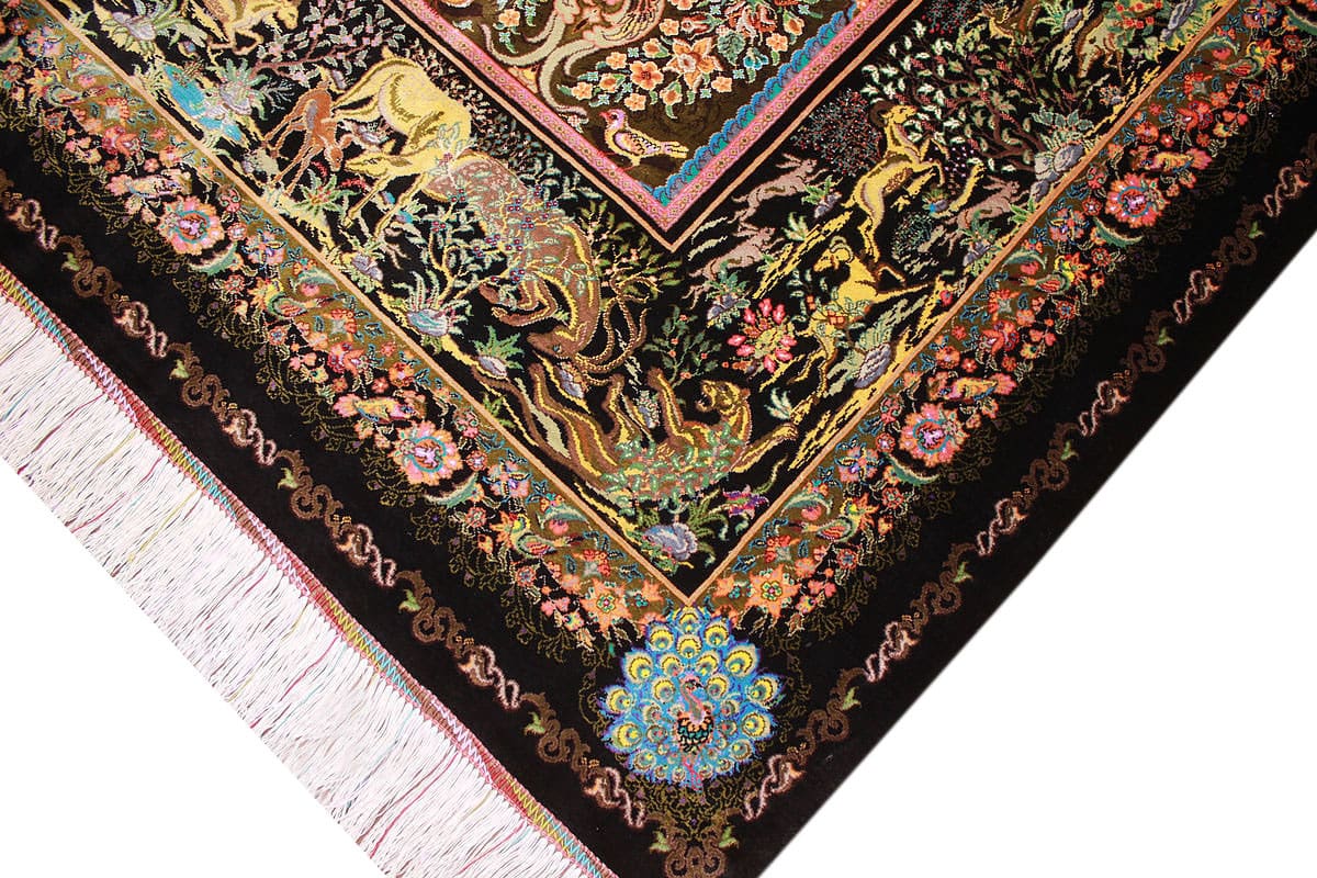 exklusiver-perserteppich-ghom-208x141-cm-reiner-seide-handgeknupft-4 Handgeknüpfter Ghom Perserteppich, Seide