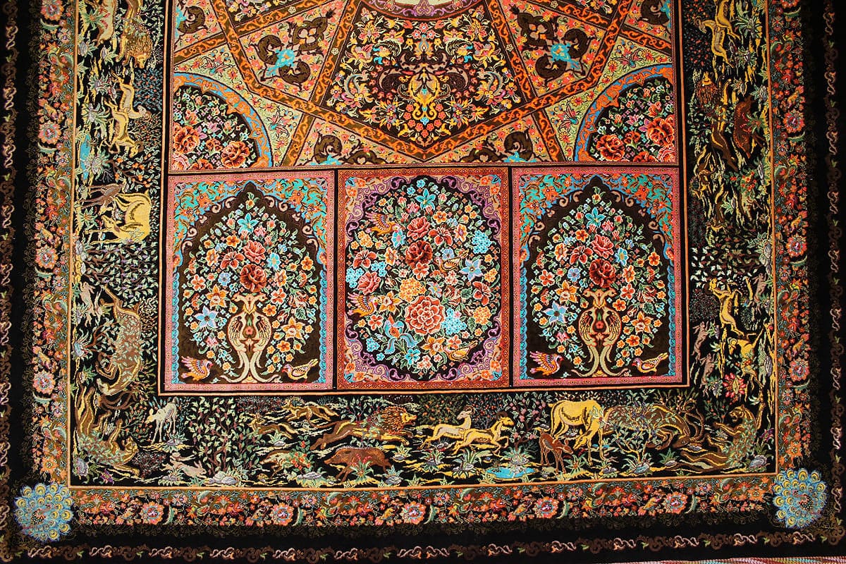 exklusiver-perserteppich-ghom-208x141-cm-reiner-seide-handgeknupft-7 Handgeknüpfter Ghom Perserteppich, Seide