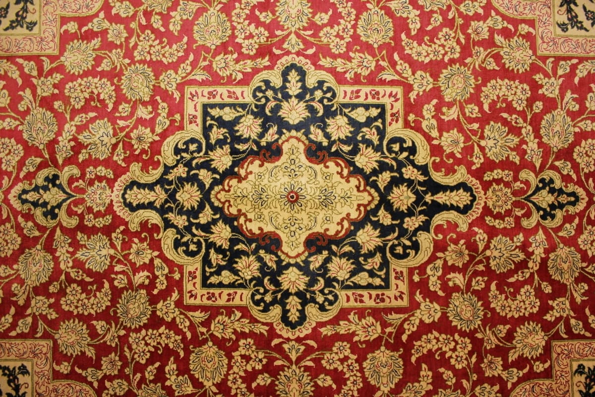perser-teppich-gom-seidenteppich-207x136-cm-naturfarben-handgeknupft-7 Handgeknüpfter Ghom Perserteppich, Wolle