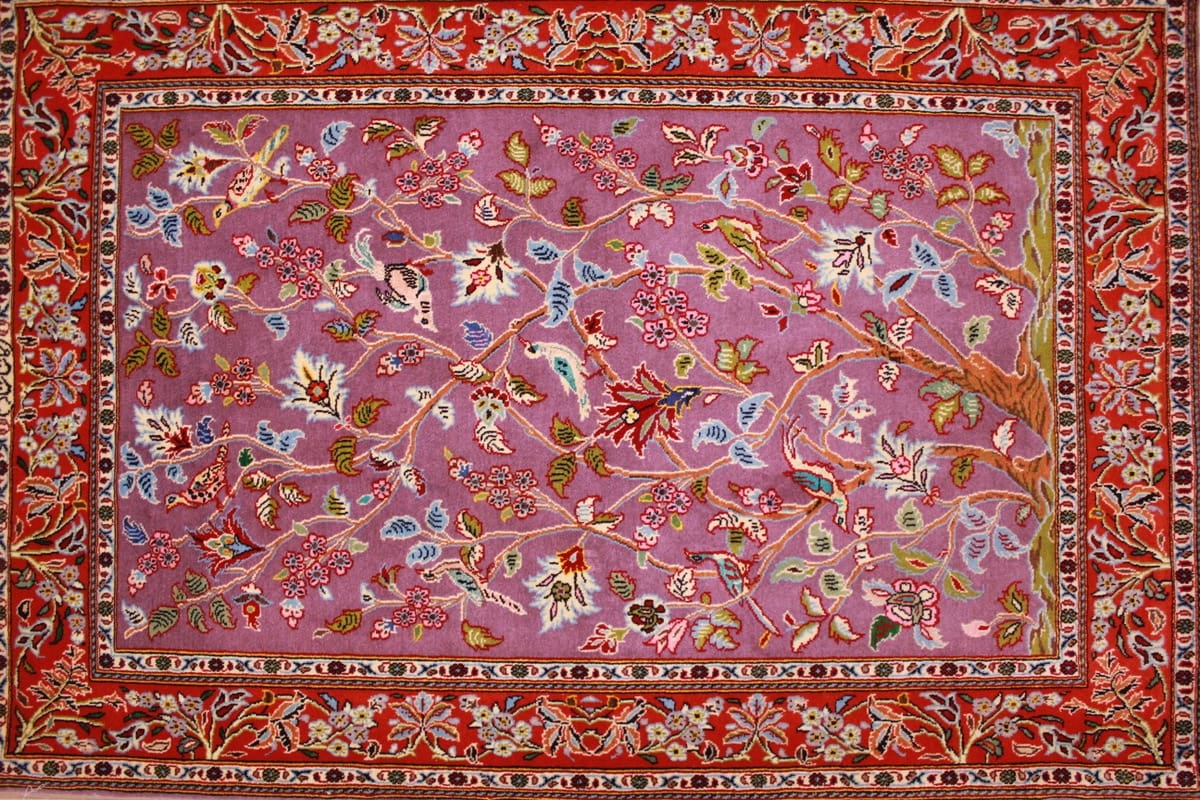 Handgeknüpfter Kashan Perserteppich, Wolle
