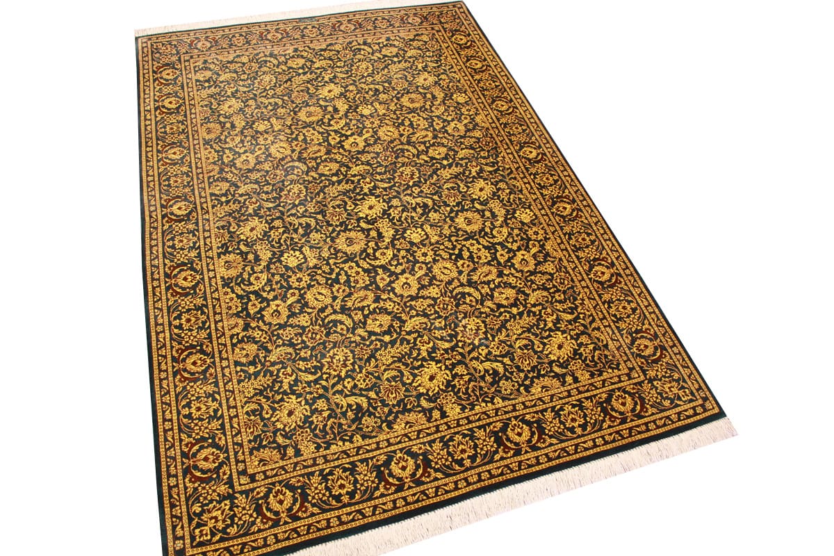 Perser Teppich Ghom Seidenteppich „Milad“ 151×100 cm, handgeknüpft