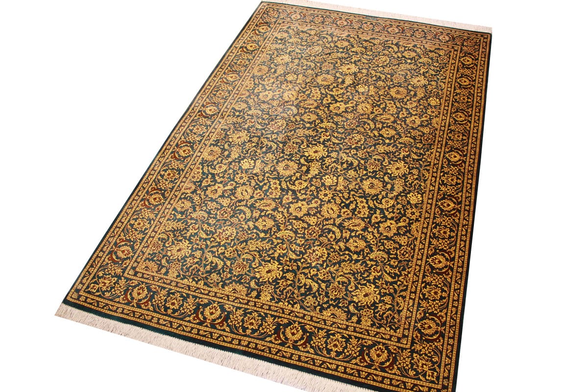 Perser Teppich Ghom Seidenteppich „Milad“ 151×100 cm, handgeknüpft