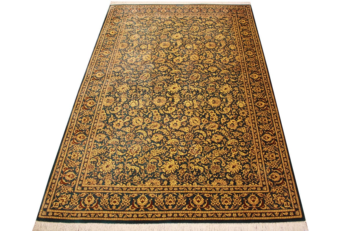 Perser Teppich Ghom Seidenteppich „Milad“ 151×100 cm, handgeknüpft