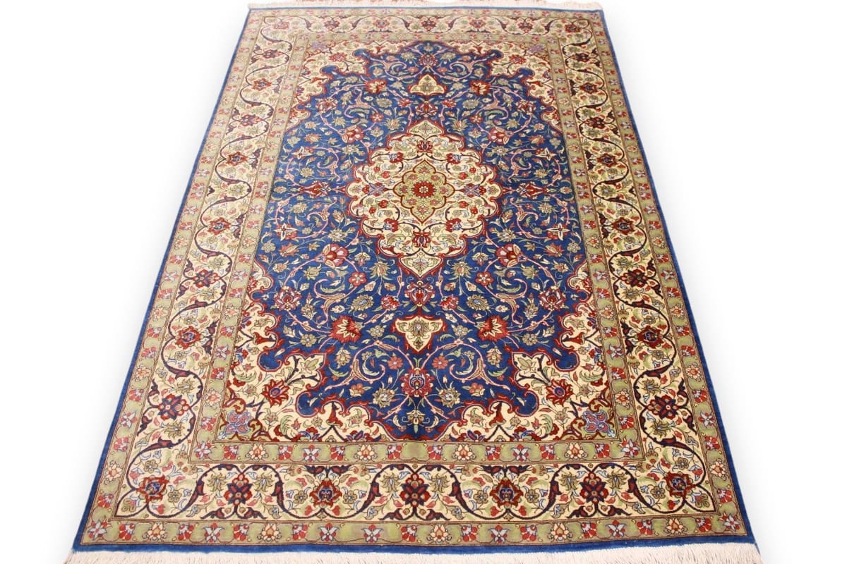 Perser Teppich Ghom Seidenteppich 152×101 cm, handgeknüpft