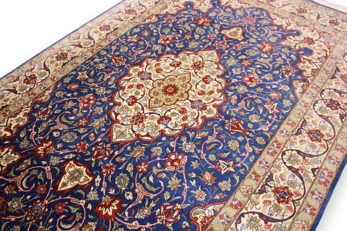 Perser Teppich Ghom Seidenteppich 152×101 cm, handgeknüpft