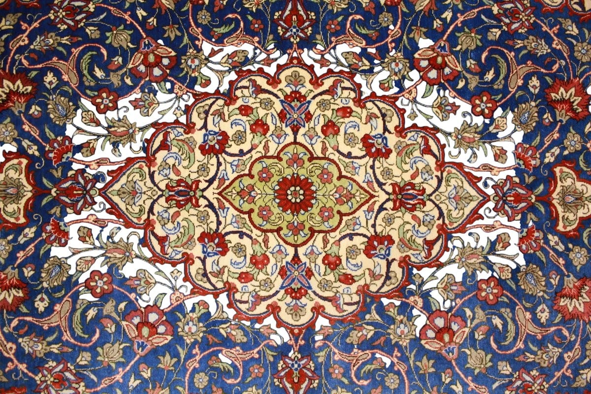 Perser Teppich Ghom Seidenteppich 152×101 cm, handgeknüpft
