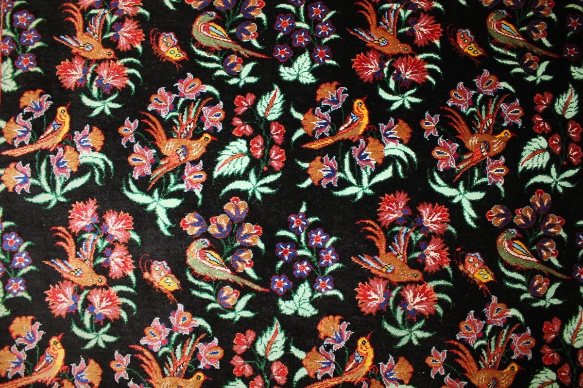 seidenteppich-ghom-154x101-cm-blau-naturfarben-handgeknupft-8 Ghom Perserteppich aus Iran