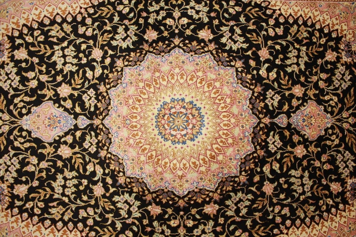 Handgeknüpfter Ghom Perserteppich, Wolle