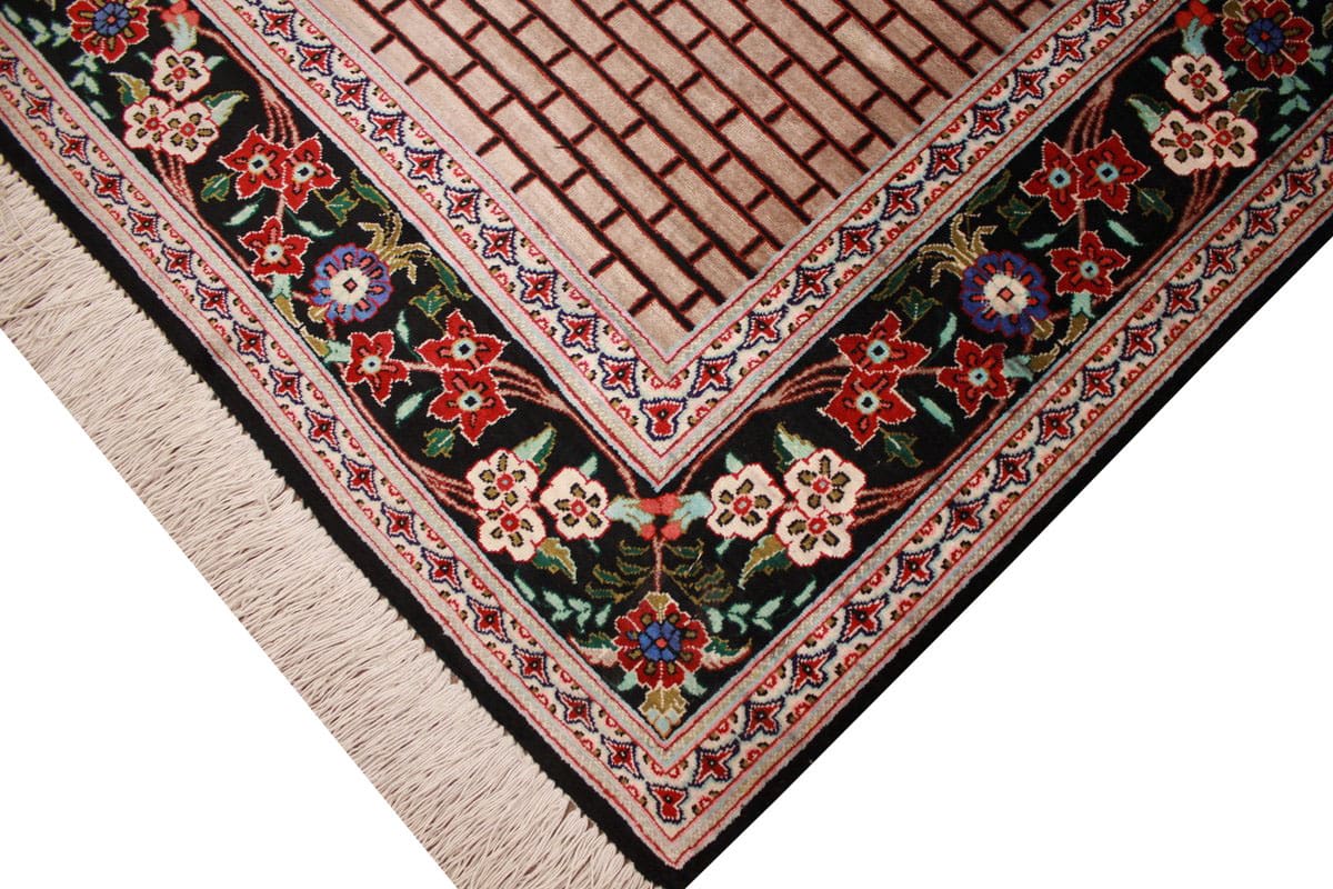 Wandteppich Ghom Seidenteppich 152×101 cm, harmonische Farben, handgeknüpft