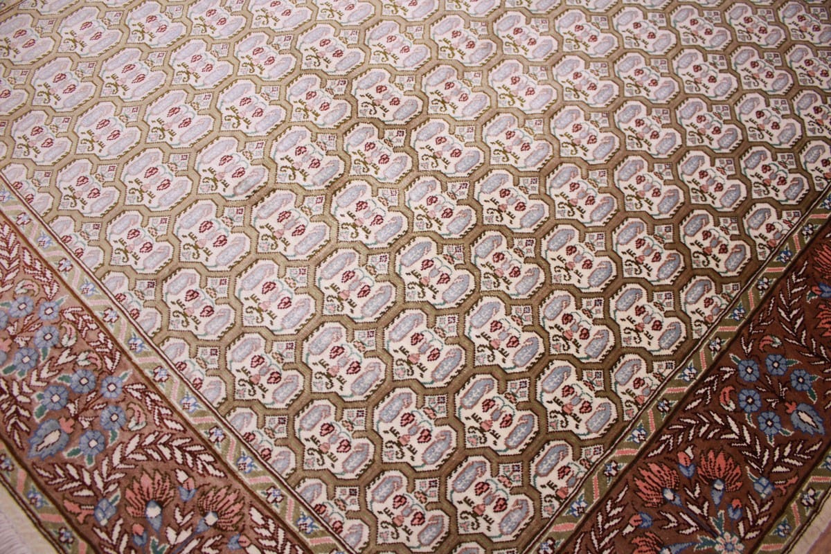 seiden-teppich-ghom-122x81-cm-beige-naturfarben-handgeknupft-5 Ghom Perserteppich aus Iran