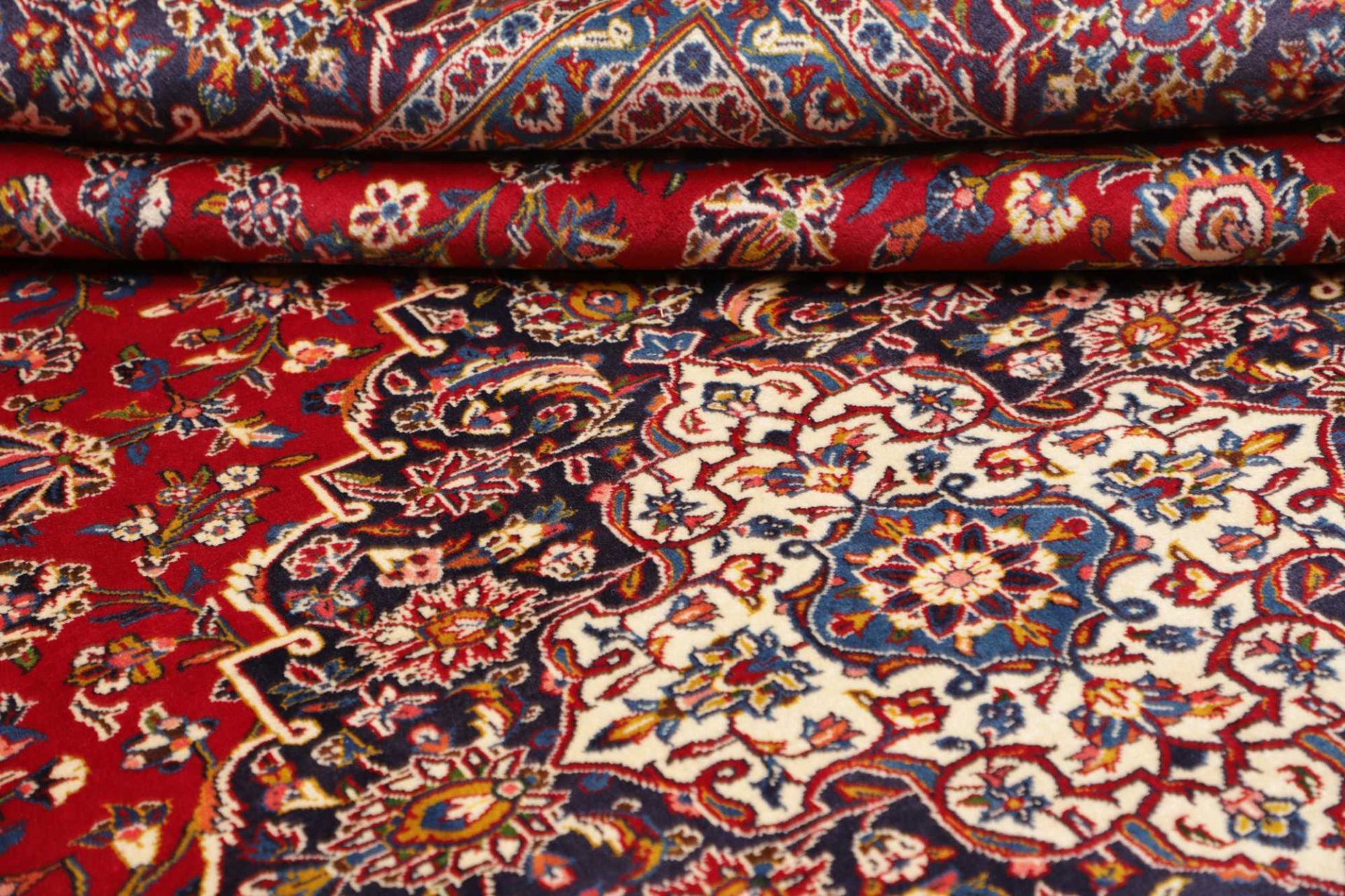Handgeknüpfter Kashan Perserteppich 299 × 400 cm