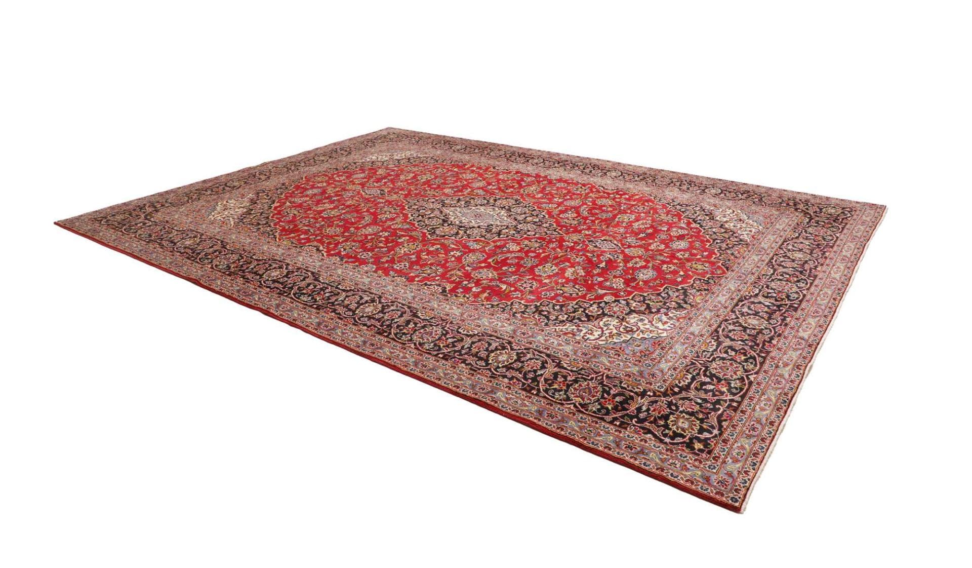 Handgeknüpfter Kashan Perserteppich, 293 × 397 cm, Wolle