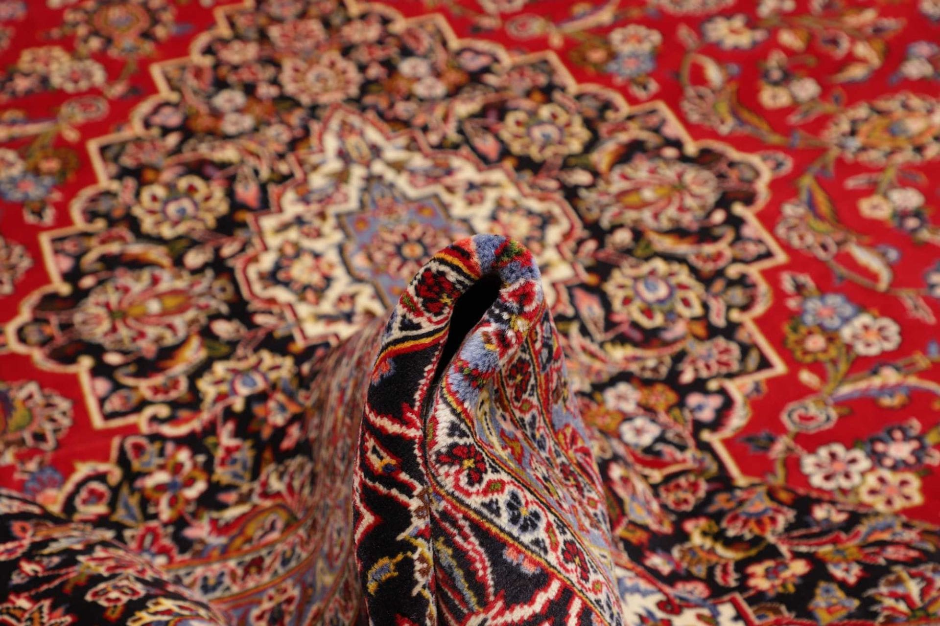 Handgeknüpfter Kashan Perserteppich, 293 × 397 cm, Wolle