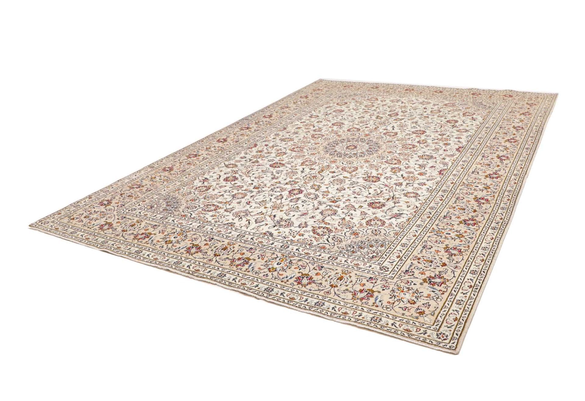 Handgeknüpfter Kashan Perserteppich, 253 × 345 cm, Wolle