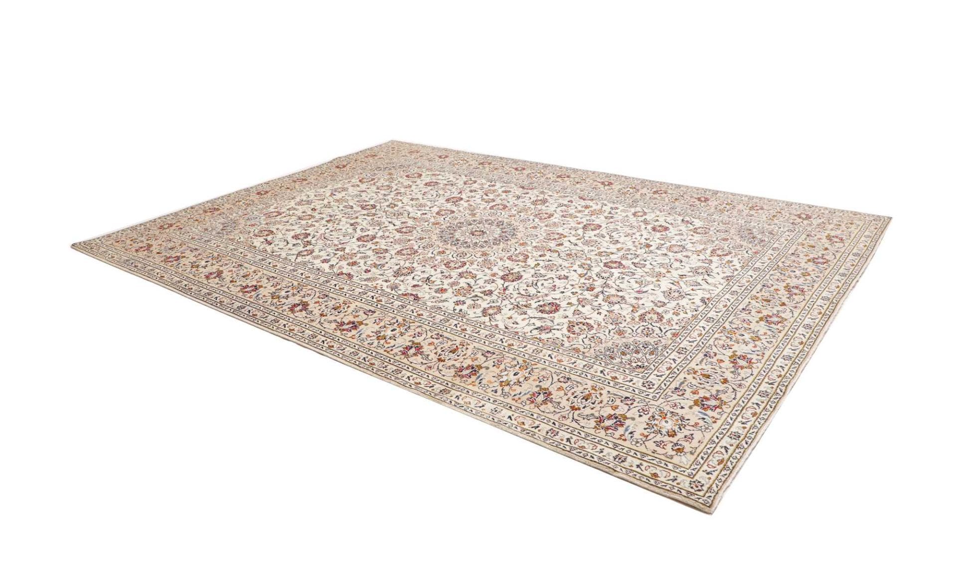 Handgeknüpfter Kashan Perserteppich, 253 × 345 cm, Wolle
