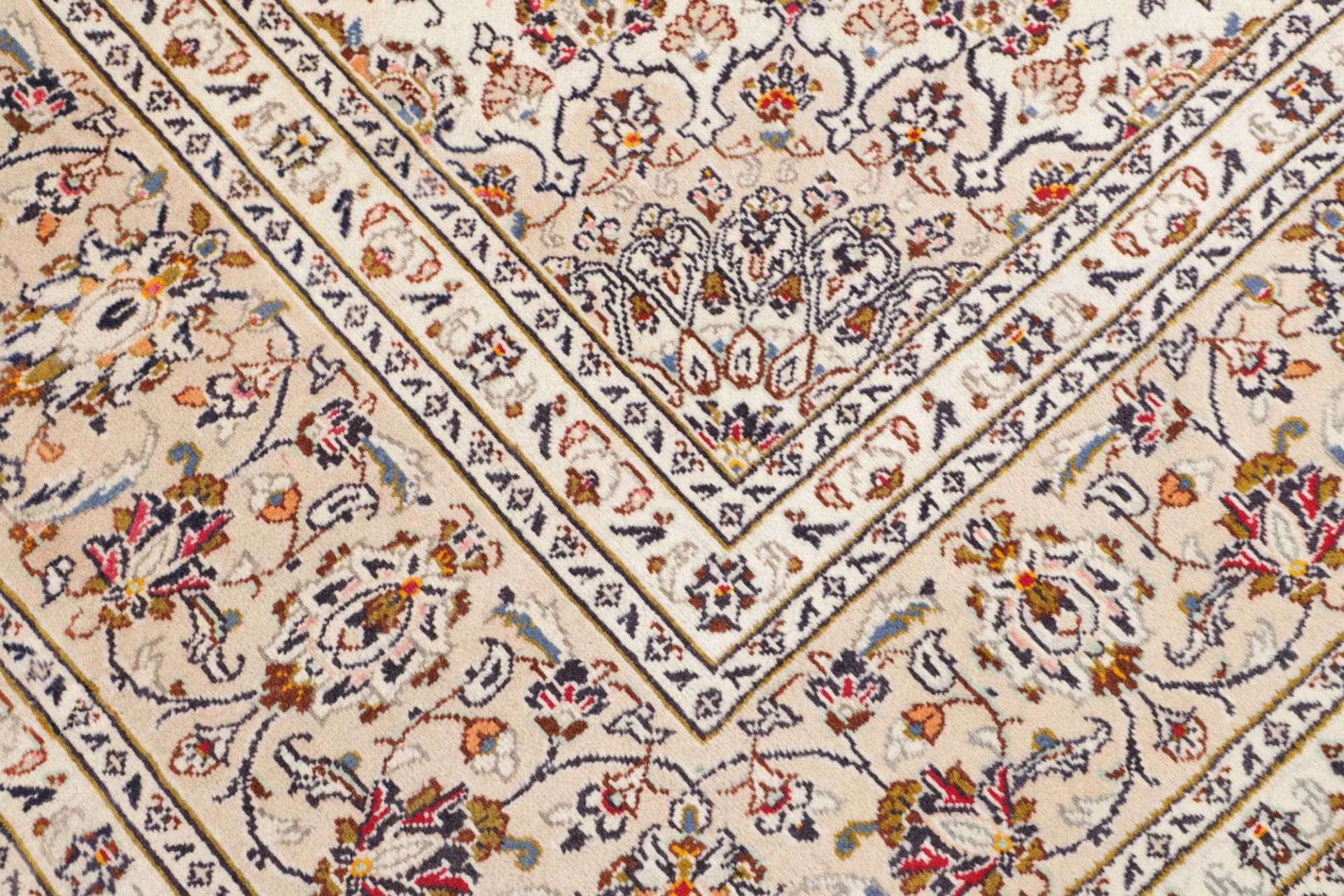 Handgeknüpfter Kashan Perserteppich, 253 × 345 cm, Wolle