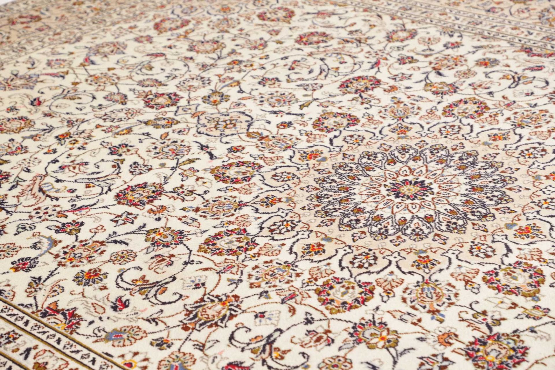 Handgeknüpfter Kashan Perserteppich, 253 × 345 cm, Wolle