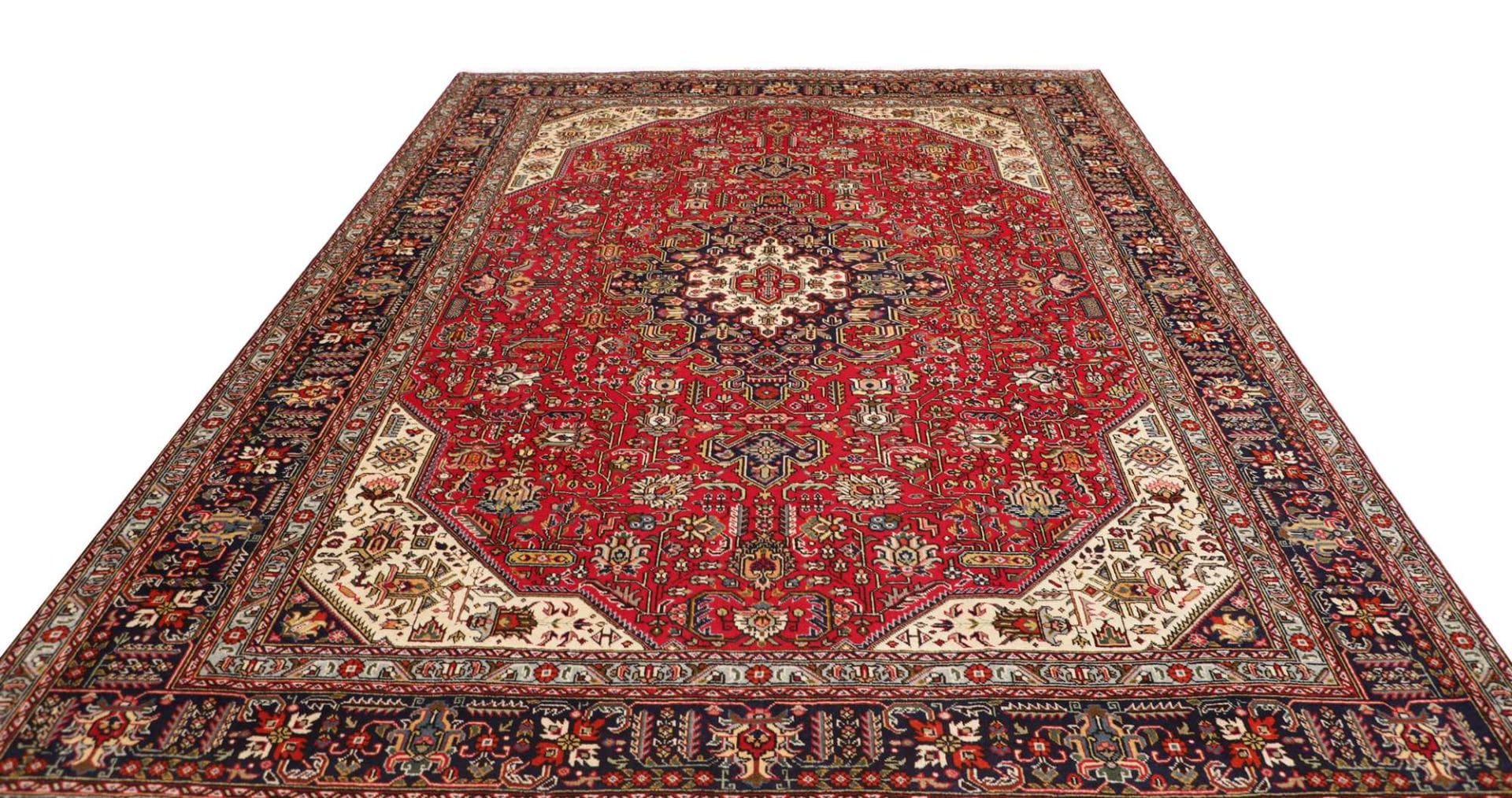 Handgeknüpfter Täbriz Perserteppich, 251 × 334 cm, Wolle