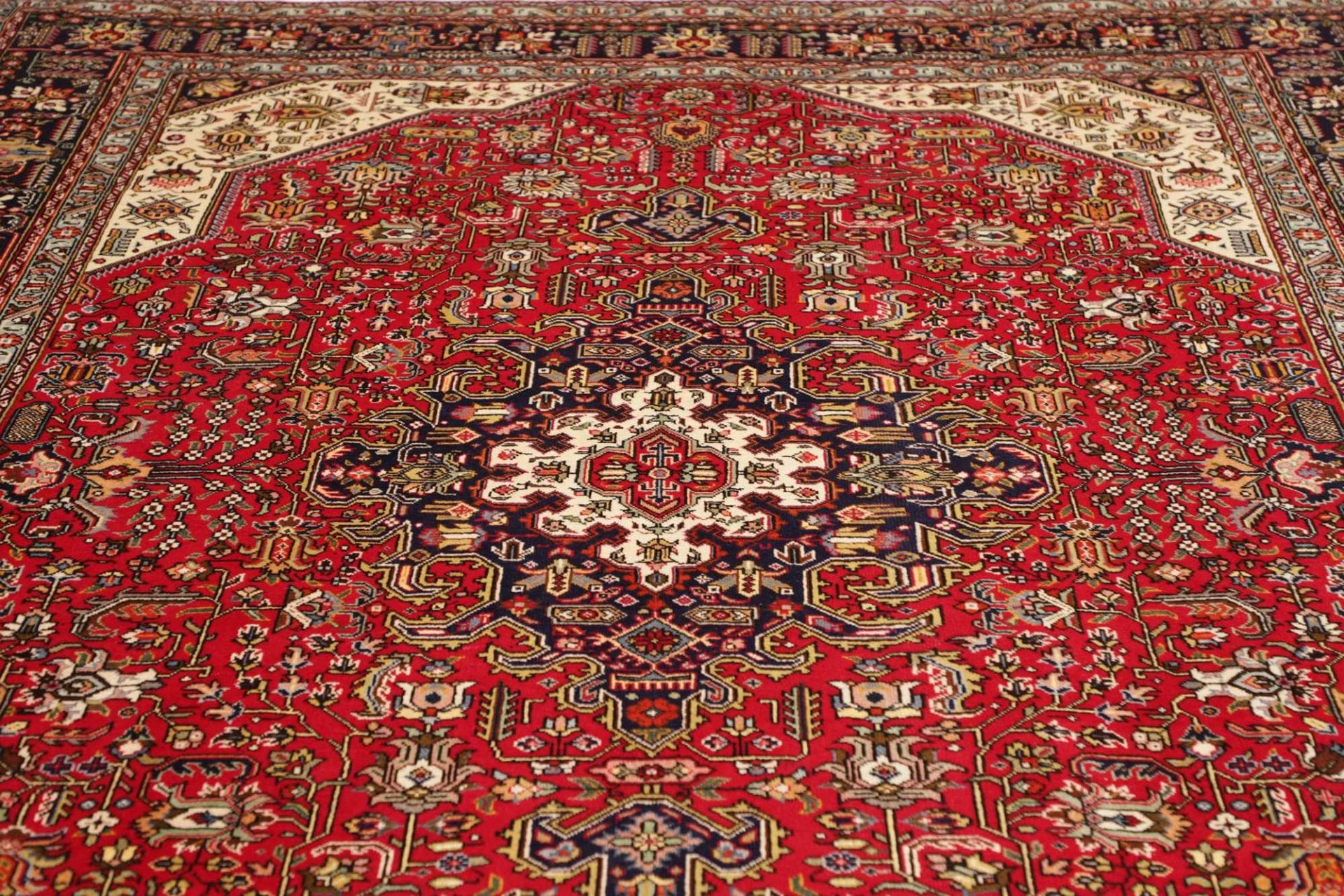 Handgeknüpfter Täbriz Perserteppich, 251 × 334 cm, Wolle