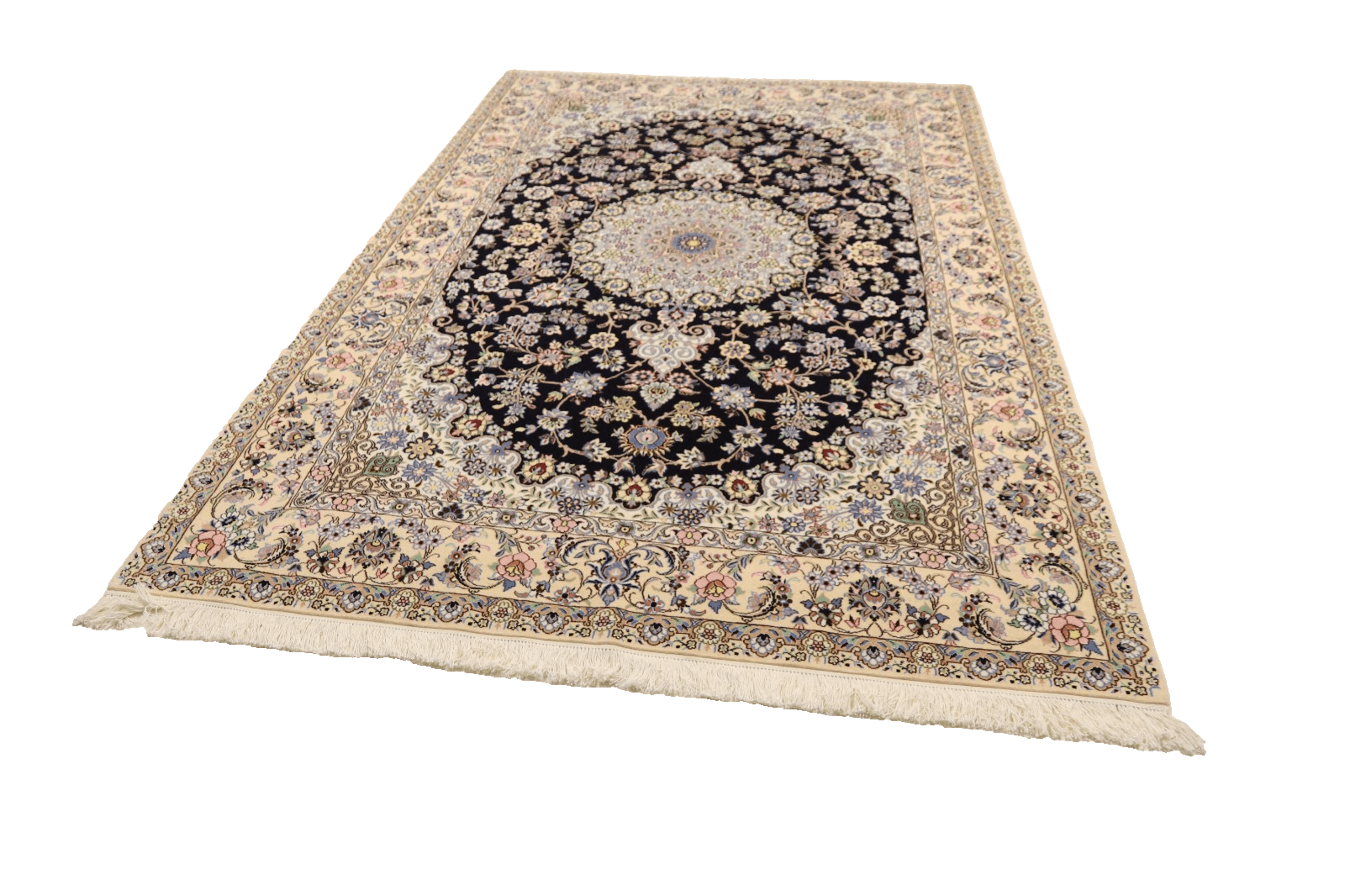 perserteppich-nain-302-x-206-cm-seide-handgeknupft-orientalisch-3 Handgeknüpfter Nain Perserteppich 300 × 205 cm