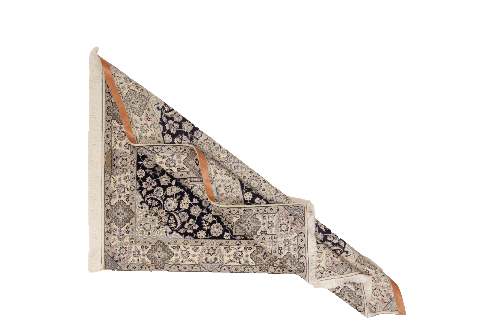 perserteppich-nain-186-x-128-cm-80-wolle-20-seide-handgeknupft-2 Handgeknüpfter Nain Perserteppich 184 × 127 cm